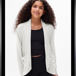 Athleta girl Cozy red Open Front Cardigan